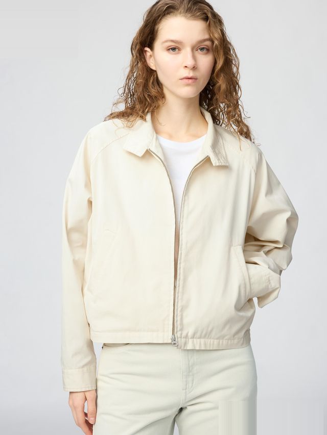 Cotton Blend Short Blouson
