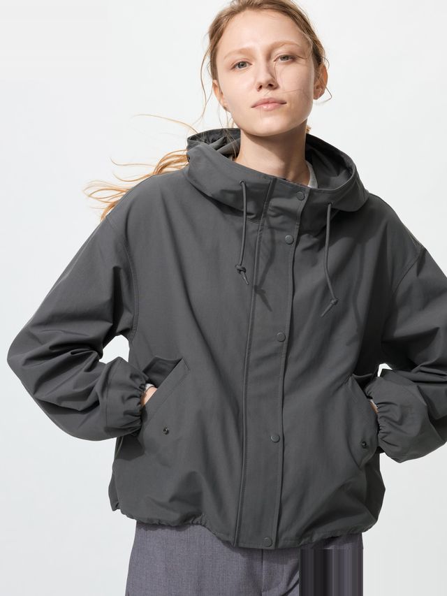 Cotton Blend Short Parka