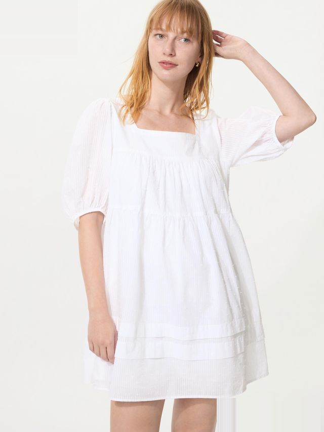 Cotton Dobby Mini Dress