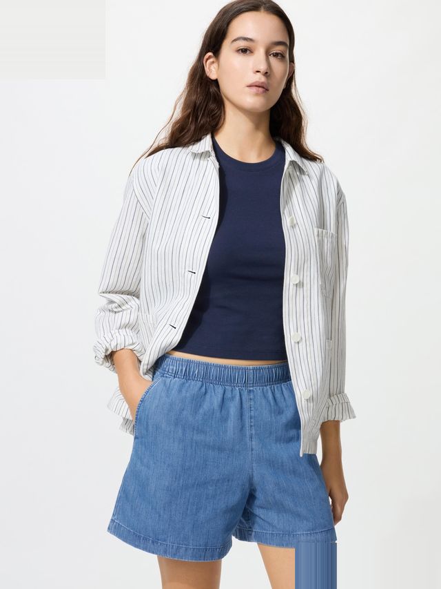 Cotton Easy Shorts Denim