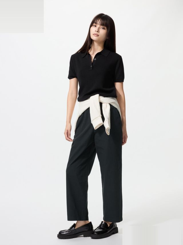 Cotton Relaxed Ankle Pants (Regular Length)