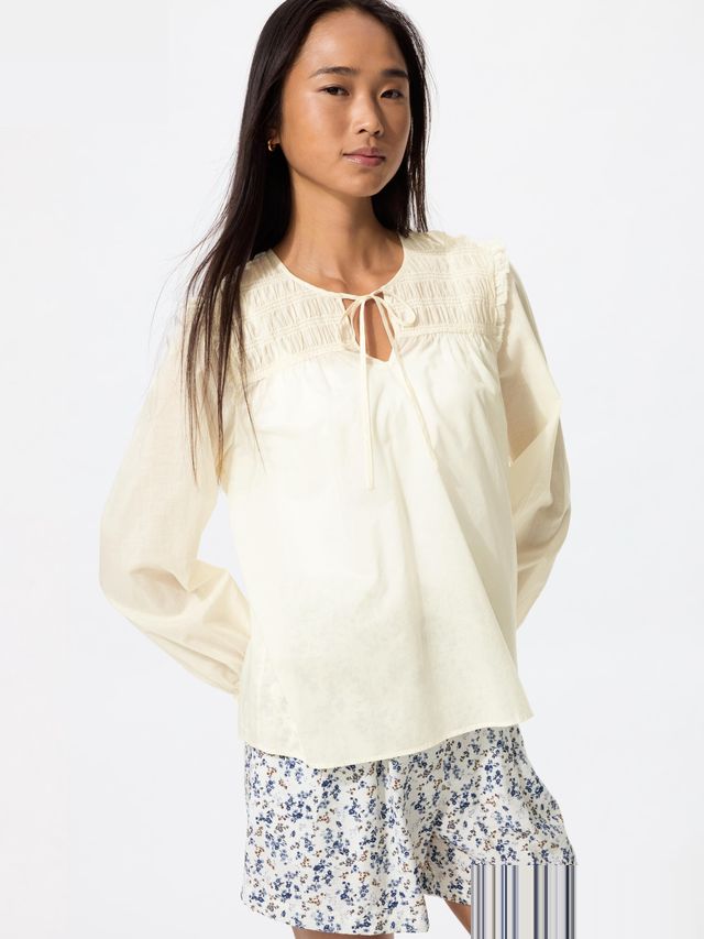 Light Cotton Shirring Blouse