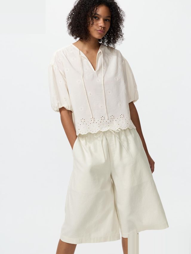 Linen Blend Culotte
