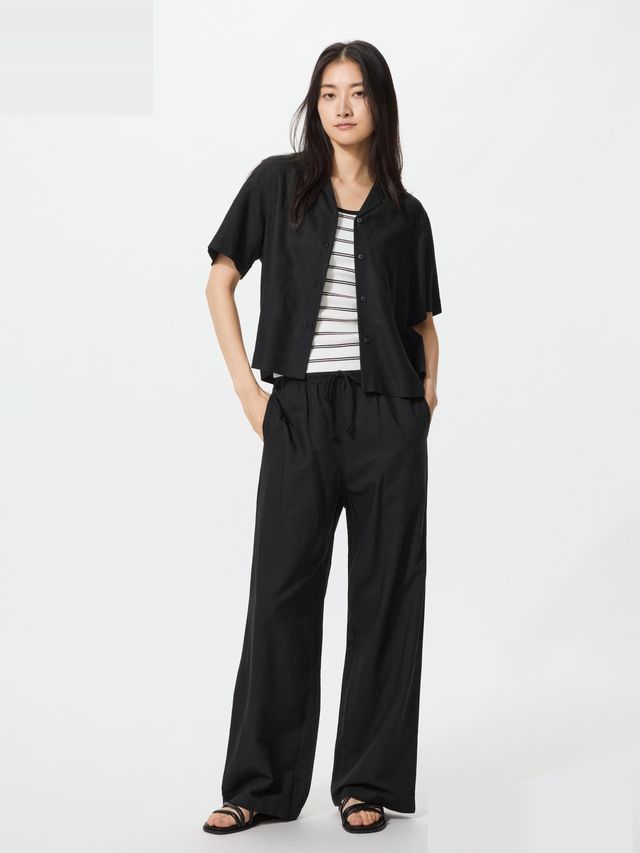 Linen Blend Easy Pants (Longer Length)