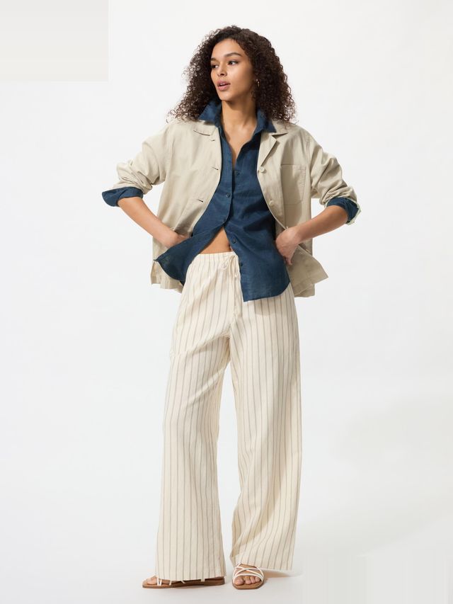 Linen Blend Easy Pants (Longer Length)