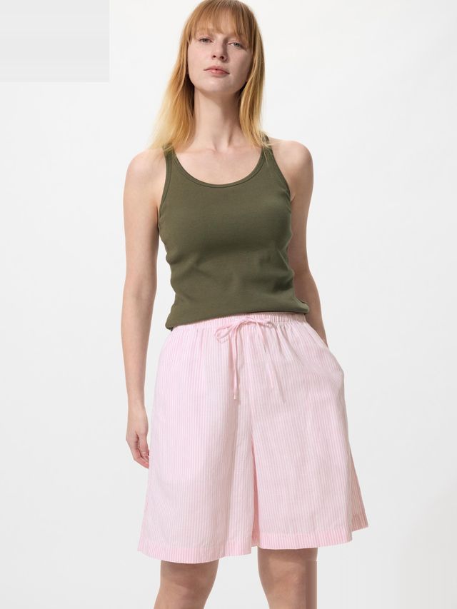 Linen Blend Easy Shorts Stripe
