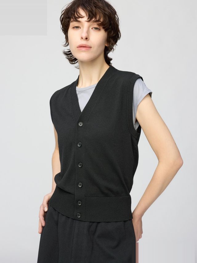 Washable Button Down Knitted Vest