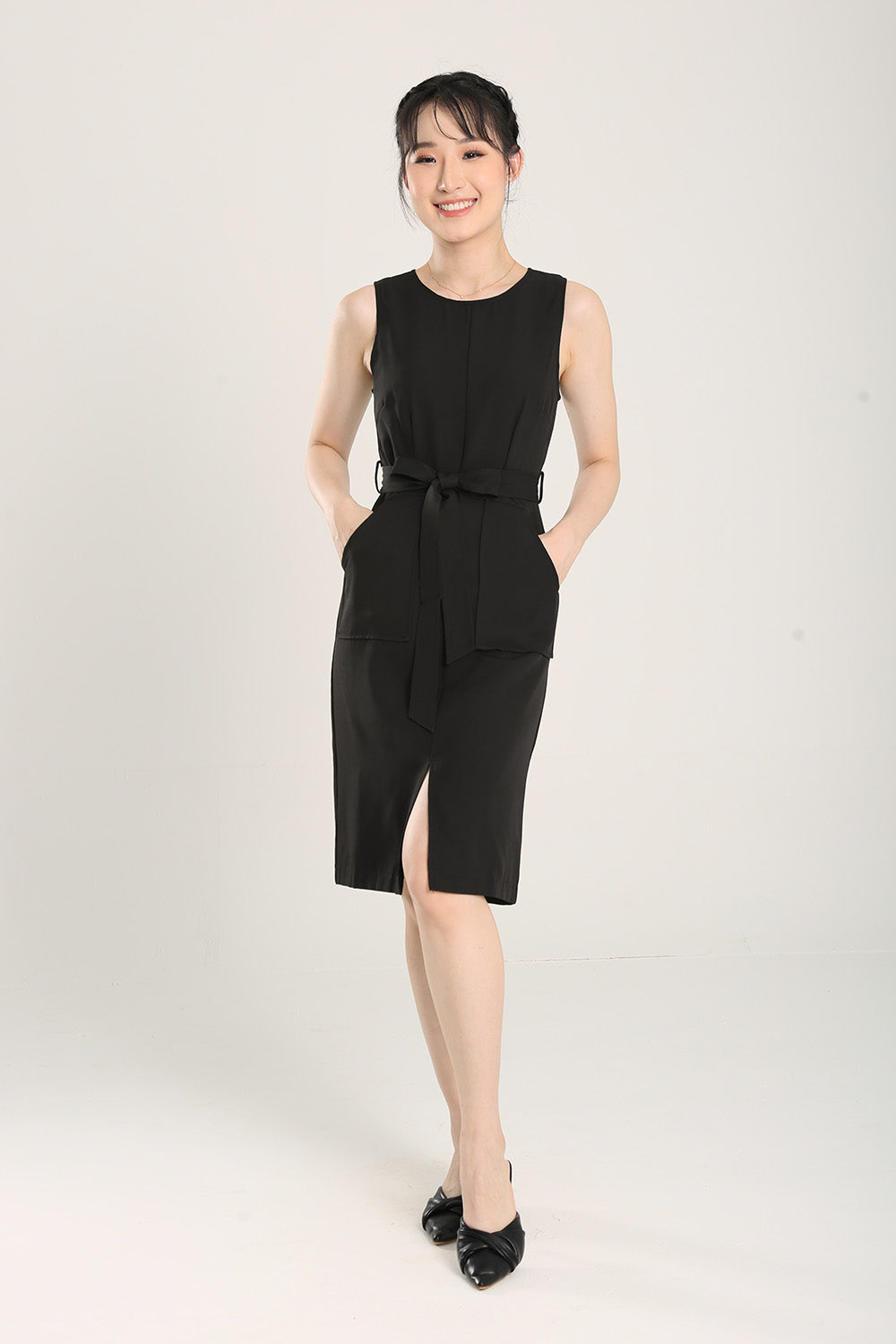 Anokhi Midi Dress in Black