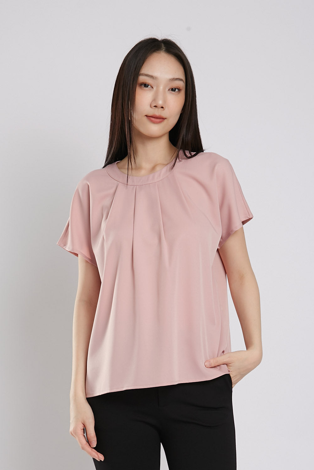 Ashanti Basic Top in Dust Pink