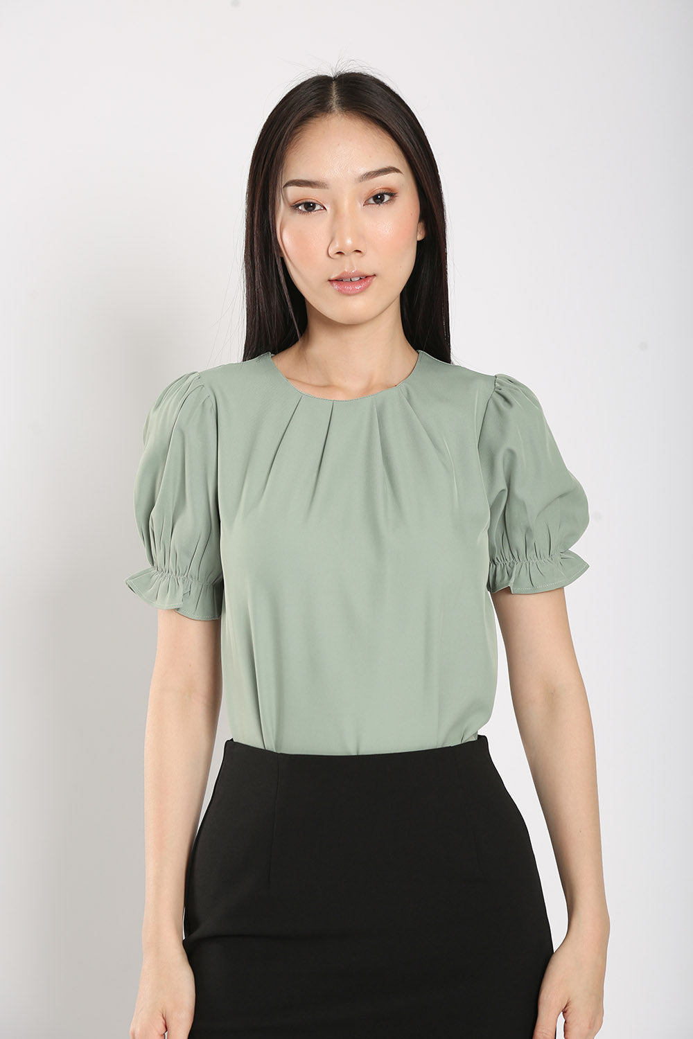 Geia Blouse in Sage Green