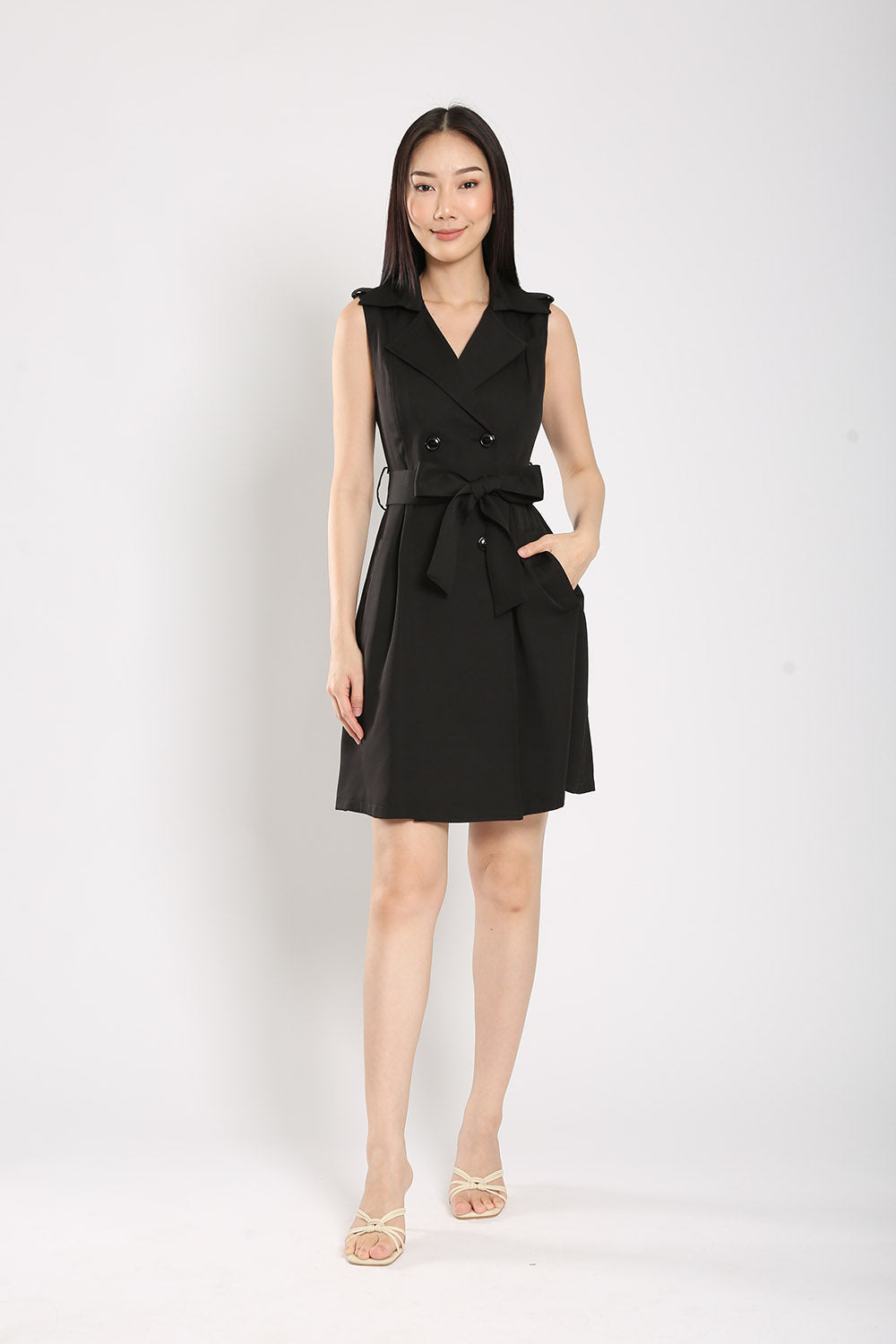 Gela Mini Dress in Black
