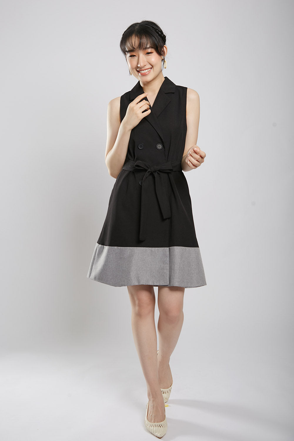 Hanley Midi Dress in Black
