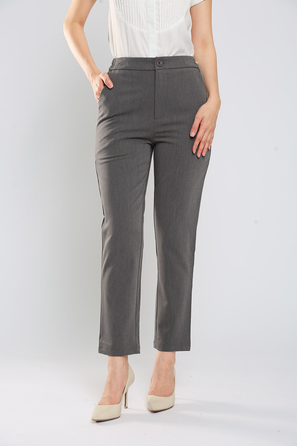 Monalise Tailored Pants in Grey
