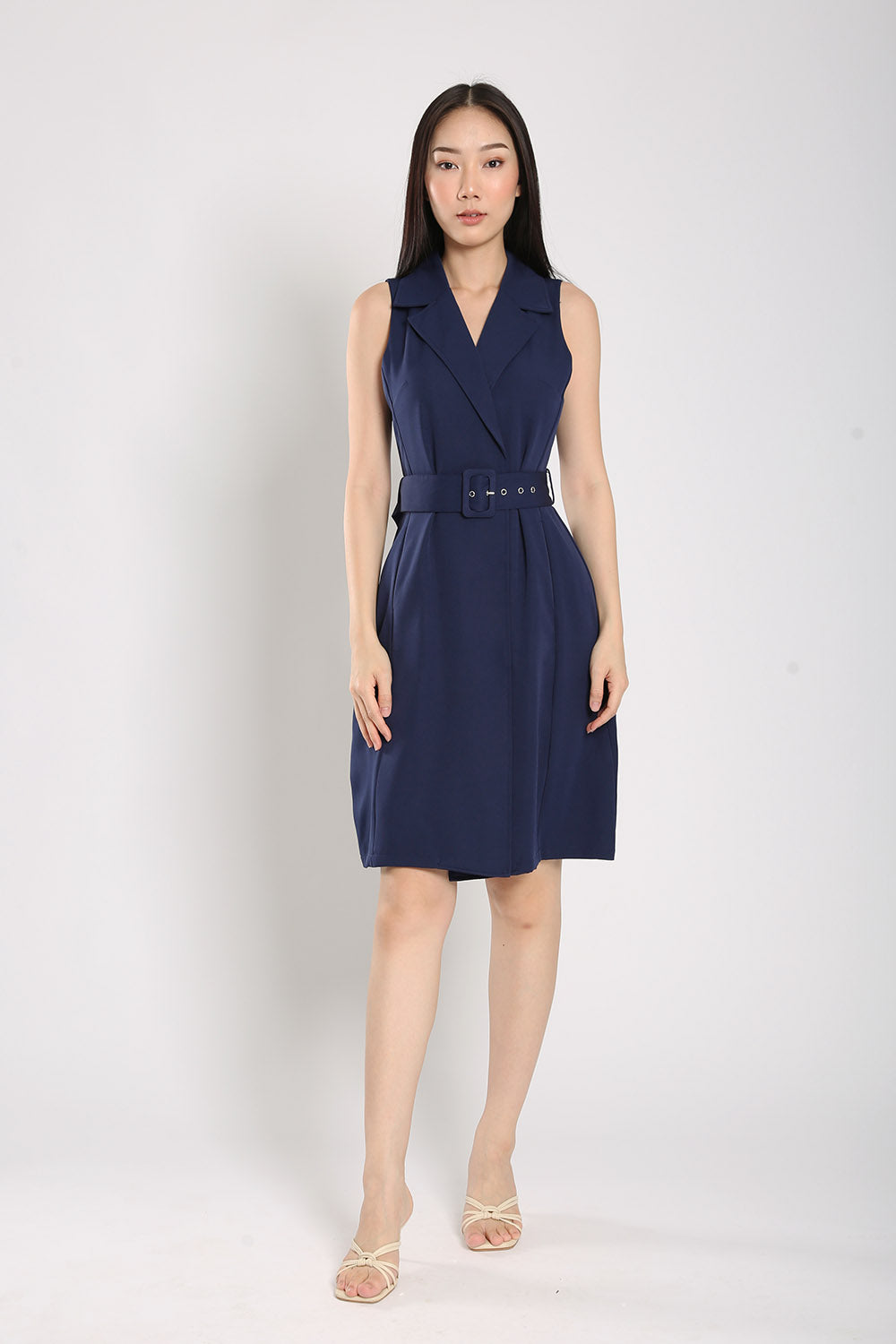 Olwyn Mini Dress in Navy Blue