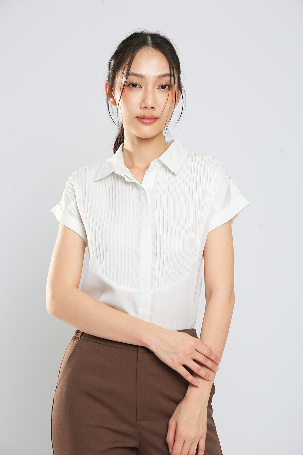 Yumi Button Down Shirt in White