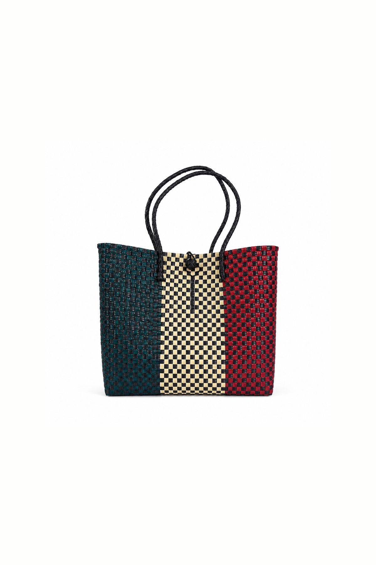Woven Tote Bag - Rabens Saloner I Red/Green Combo