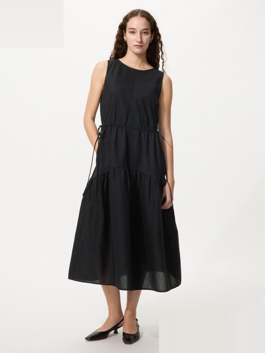 Tiered Cotton Midi Dress